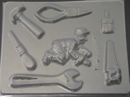 1110 Carpenter Tools Chocolate Candy Mold